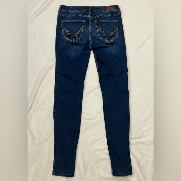 Hollister Dark Blue Mid-Rise Super Skinny Jeans Classic Stretch Women’s Size 7R - Picture 13 of 14